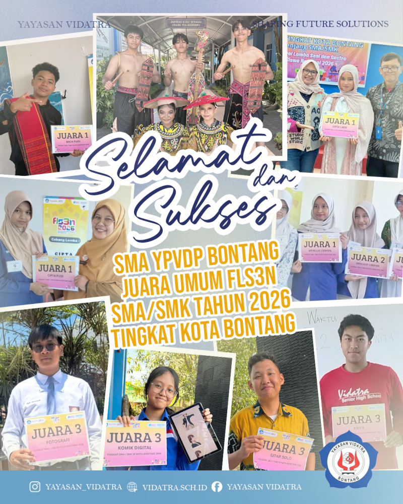 SMA YPVDP Raih Juara Umum FLS3N 2026 Tingkat Kota Bontang