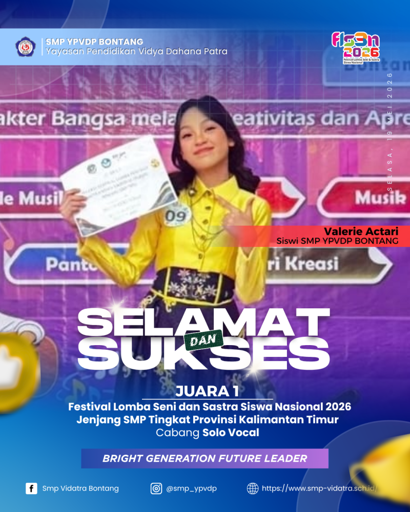 Valerie Actari Lolos ke FLS3N Tingkat Nasional, Wakili Kalimantan Timur di Cabang Solo Vocal