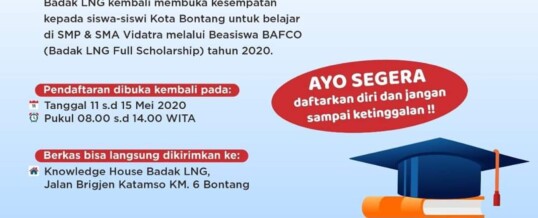 Badak Full Scholarship (Bafco) 2020